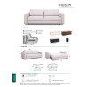 Kompaktiška sofa su miegojimo mechanizmu
