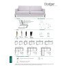 Sofa Dodger – modernus minimalizmas ant kojelių