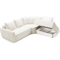 Eclipse kampinė sofa su prailgintu kampu ir USB