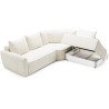 Eclipse kampinė sofa su prailgintu kampu ir USB