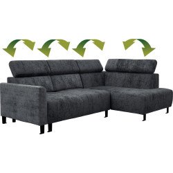 Naboo ergonomiška kampinė sofa poilsiui