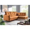 Cento kampinė sofa su dekoratyvinėmis siūlėmis