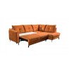 Cento kampinė sofa su dekoratyvinėmis siūlėmis