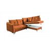 Cento kampinė sofa su dekoratyvinėmis siūlėmis