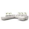 Modulinė kampinė sofa Chrome su vežimėlio mechanizmu