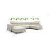 Kampinė sofa Arte patogiam kasdieniam poilsiui