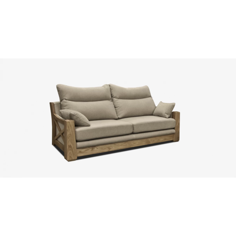 MAGRĖ-9 sofa su natūralia mediena